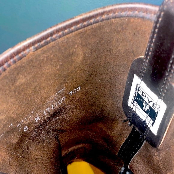 FRYE Harness 12R Brown Distressed Authentic Leather Boots - Picture 3 of 4